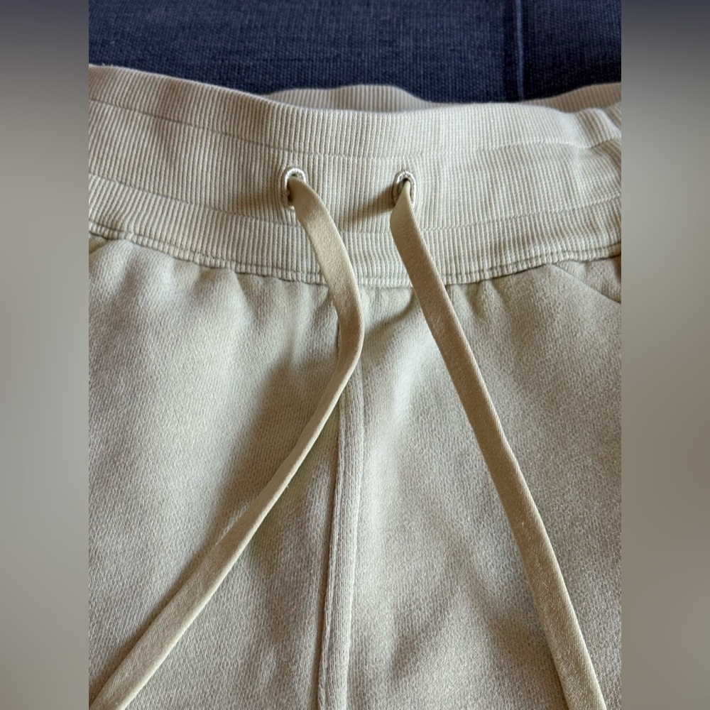 Women’s Drawstring Rib Cuff Sweatpants - Cream - Picture 5 of 9